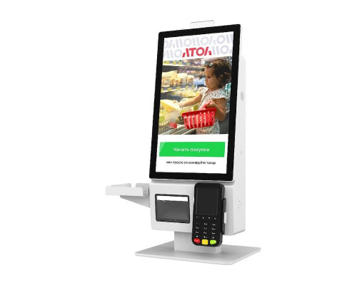 Касса самообслуживания АТОЛ КСО 3210 (8/128Gb, без WiFi, с ОС, Frontol, Mindeo, Кр.пин-пад, Кр.ФР)