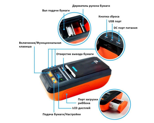 Принтер этикеток Puty PT-66DC (203dpi, USB)