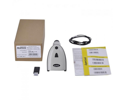 Сканер штрих-кода Mertech CL-2210 BLE Dongle P2D (2D, USB, Белый)