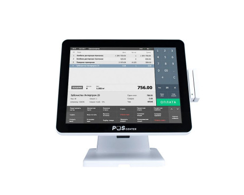 Сенсорный терминал 15" POSCenter Atlas (PCAP, J4125, 8/128Gb, MSR, Белый, Win)